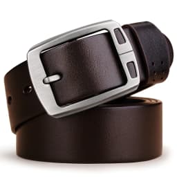 Genuine Leather Belts For Men Brand Cowhide Adjustable Strap Male Pin Buckle Fashion Vintage Jeans And Casual Pants Waistband