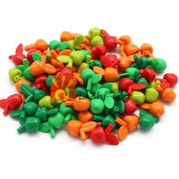30pcs MOC Brick Compatible with 33051 Apple Food Fruit Plant DIY Building Blocks Assembles Particles Educational Figures Toys