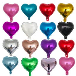 50pcs 10inch Heart Love Aluminum Foil Balloon Baby Shower Child Birthday Party Wedding Decor Supplies Air Balloons Globos