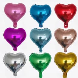 50pcs 10inch Heart Love Aluminum Foil Balloon Baby Shower Child Birthday Party Wedding Decor Supplies Air Balloons Globos