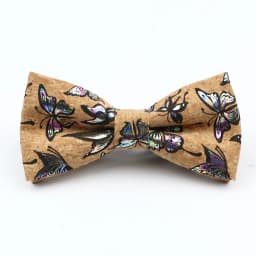 New Floral Cork Wood Bow Ties For Men Women Childern Wedding Casual Party Gift Fashion Novelty Handmade Solid Bowtie Accessories