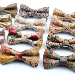 New Floral Cork Wood Bow Ties For Men Women Childern Wedding Casual Party Gift Fashion Novelty Handmade Solid Bowtie Accessories
