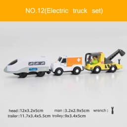 New Fire Truck Magnetic Train Car Ambulance Police Car Fire Truck Helicopter Compatible Brio Wood Track Children's Toys