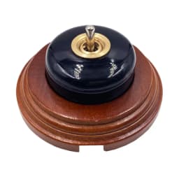 1 Way 2 Way Wall Retro Ceramic Toggle Switch Metal Lever Creative Round Momentary Switch Black White Brown