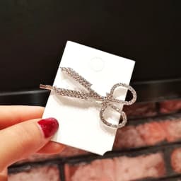 New Fashion Scissors full drill luxury rhinestone side clip duckbill clip hairpin Barrettes Women girl Hair Accessories Headwear