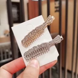 New Fashion Scissors full drill luxury rhinestone side clip duckbill clip hairpin Barrettes Women girl Hair Accessories Headwear