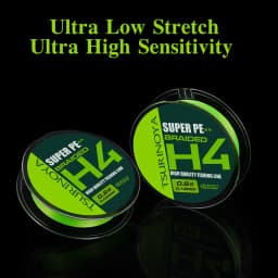 TSURINOYA 4 Weaves PE Fishing Line H4 4-8lb 150m Light Game Trout Game Long Casting 4 Strand Braided Smooth Multifilament Line