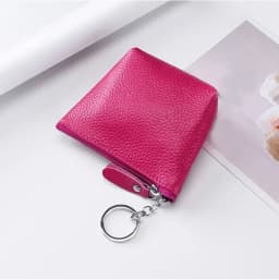 Portable Genuine Leather Coin Purse Vintage Key Card Coin Earphone Holder Pouch for Women Men Mini Wallet