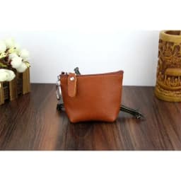Portable Genuine Leather Coin Purse Vintage Key Card Coin Earphone Holder Pouch for Women Men Mini Wallet