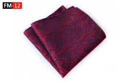 GUSLESON Men's Fashion Silk Soild Dot Print Handkerchiefs Business Casual Square Pockets Handkerchief Wedding Hankies