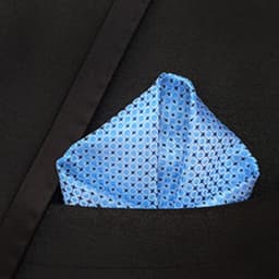 GUSLESON Men's Fashion Silk Soild Dot Print Handkerchiefs Business Casual Square Pockets Handkerchief Wedding Hankies