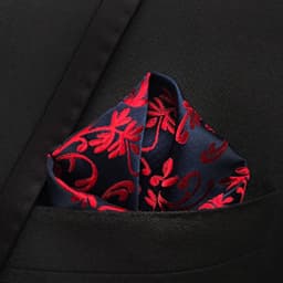 GUSLESON Men's Fashion Silk Soild Dot Print Handkerchiefs Business Casual Square Pockets Handkerchief Wedding Hankies