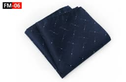 GUSLESON Men's Fashion Silk Soild Dot Print Handkerchiefs Business Casual Square Pockets Handkerchief Wedding Hankies