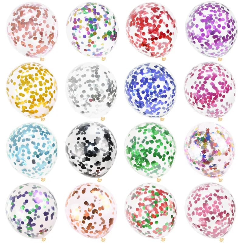 5/10/20pcs Gold Confetti Latex Balloons Glitter Clear Transparent Helium Balloon Wedding Baby Shower Birthday Party Decorations