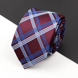 Fashion New Jacquard Woven Necktie For Men Classic Blue Pink Plaid Striped Business Wedding Formal Gravata Daily Wear Ties