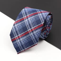 Fashion New Jacquard Woven Necktie For Men Classic Blue Pink Plaid Striped Business Wedding Formal Gravata Daily Wear Ties