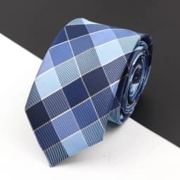 Fashion New Jacquard Woven Necktie For Men Classic Blue Pink Plaid Striped Business Wedding Formal Gravata Daily Wear Ties