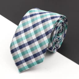 Fashion New Jacquard Woven Necktie For Men Classic Blue Pink Plaid Striped Business Wedding Formal Gravata Daily Wear Ties