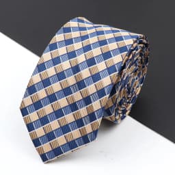 Fashion New Jacquard Woven Necktie For Men Classic Blue Pink Plaid Striped Business Wedding Formal Gravata Daily Wear Ties