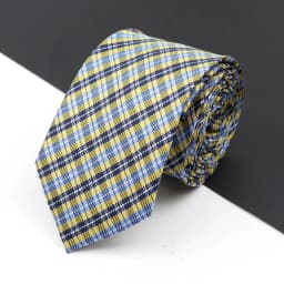 Fashion New Jacquard Woven Necktie For Men Classic Blue Pink Plaid Striped Business Wedding Formal Gravata Daily Wear Ties