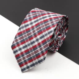 Fashion New Jacquard Woven Necktie For Men Classic Blue Pink Plaid Striped Business Wedding Formal Gravata Daily Wear Ties