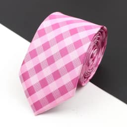 Fashion New Jacquard Woven Necktie For Men Classic Blue Pink Plaid Striped Business Wedding Formal Gravata Daily Wear Ties