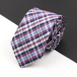 Fashion New Jacquard Woven Necktie For Men Classic Blue Pink Plaid Striped Business Wedding Formal Gravata Daily Wear Ties