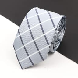 Fashion New Jacquard Woven Necktie For Men Classic Blue Pink Plaid Striped Business Wedding Formal Gravata Daily Wear Ties