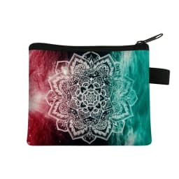 Mandala Flower Print Coin Purse Women Wallet Ladies Multicolor Pattern Cute Coin Bag ID Credit Card Case Mini Coin Holder