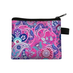 Mandala Flower Print Coin Purse Women Wallet Ladies Multicolor Pattern Cute Coin Bag ID Credit Card Case Mini Coin Holder