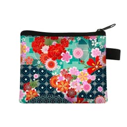 Mandala Flower Print Coin Purse Women Wallet Ladies Multicolor Pattern Cute Coin Bag ID Credit Card Case Mini Coin Holder