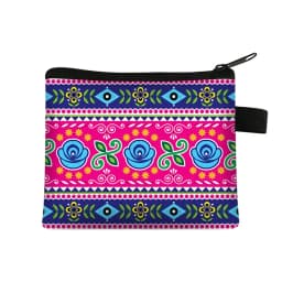 Mandala Flower Print Coin Purse Women Wallet Ladies Multicolor Pattern Cute Coin Bag ID Credit Card Case Mini Coin Holder
