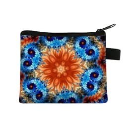 Mandala Flower Print Coin Purse Women Wallet Ladies Multicolor Pattern Cute Coin Bag ID Credit Card Case Mini Coin Holder