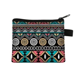 Mandala Flower Print Coin Purse Women Wallet Ladies Multicolor Pattern Cute Coin Bag ID Credit Card Case Mini Coin Holder