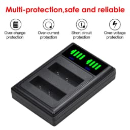 NP-130 NP130 CNP-130 CNP130 LED Dual Battery Charger for Casio Exilim EX-H30 ZR100 ZR200 ZR300 ZR400 ZR410 ZR700 ZR1000 ZR1200