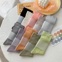 Women Socks New Fashion Candy Color Soft Long Socks Girls Cute Korea Style Breathable Casual Cotton Socks Female Plain Comfort