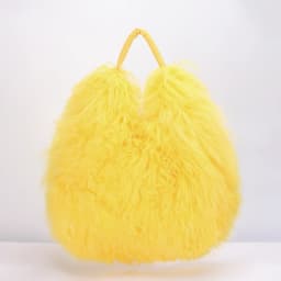 Luxury Real Mongolia Lamb Fur Handbag Soft Plush Genuine Leather Shoulder Boston Bag Women's Purse Hobo Style Fluffy Fuzzy Bags