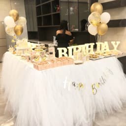 22m long fluffy tutu gauze table skirt mesh gauze birthday party dessert table wedding sign-in table surrounding tablecloth deco
