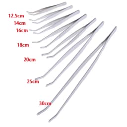 Stainless Multifuctional Steel Elbow Tweezers Aquarium Clear Clip Tool Medical Repair Tools 12.5/14/16/18/20/25/30cm