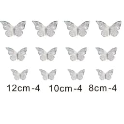12Pcs Gold Butterfly Cake Decoration Topper for Girl Decorative Butterflies for Cake Decorating Items Birthday Party Supplies