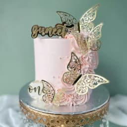12Pcs Gold Butterfly Cake Decoration Topper for Girl Decorative Butterflies for Cake Decorating Items Birthday Party Supplies