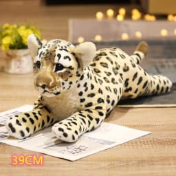 39/48/58cm Lovely Lion Tiger Leopard Plush Toys Cute Simulation Dolls Stuffed Soft Real Like Animal Toys Child Kids Decor Gift
