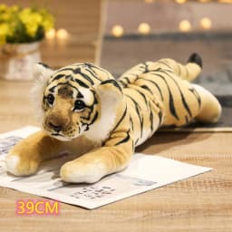 39/48/58cm Lovely Lion Tiger Leopard Plush Toys Cute Simulation Dolls Stuffed Soft Real Like Animal Toys Child Kids Decor Gift