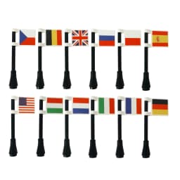 Brick Parts 2335 National Flag for Military Figure Land Force Square Flags Accessory Bricklink Building Block Particles Brickset