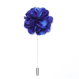 Handmade Paisley Floral Royal Blue Men's Neck Tie Classic 8cm Width Woven Jacquard Tie With Pocket Square Cufflinks Brooch