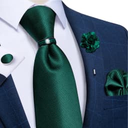 Handmade Paisley Floral Royal Blue Men's Neck Tie Classic 8cm Width Woven Jacquard Tie With Pocket Square Cufflinks Brooch