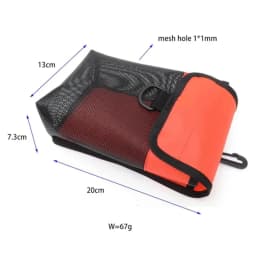 Scuba Diving Reel Bolt Snap & SMB Safety Marker Buoy Mesh Gear Bag Equipment Holder Carry Pouch - Choice of Colors
