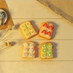 1/12 Scale Miniature Fruit Toast Mini Bread for Blyth OB11 BJD Dollhouse Pretend Food Kitchen Play Toys Accessories