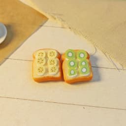 1/12 Scale Miniature Fruit Toast Mini Bread for Blyth OB11 BJD Dollhouse Pretend Food Kitchen Play Toys Accessories