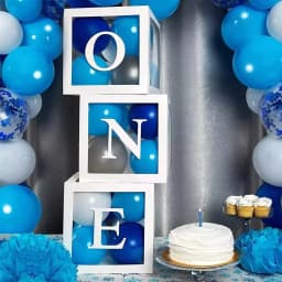 First Birthday Balloon Boxes For Party Decorations 1st Birthday Balloon Garland Decor with ONE Letter Boy Girl Baby Shower Decor